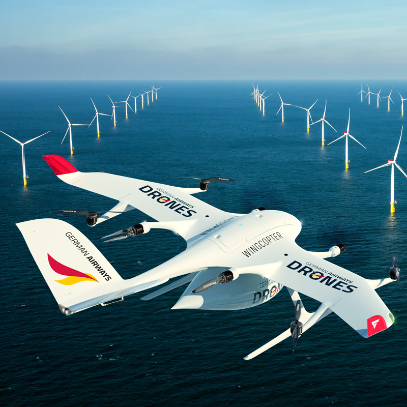 Wingcopter and German Airways agree to cooperate on offshore drone deliveries